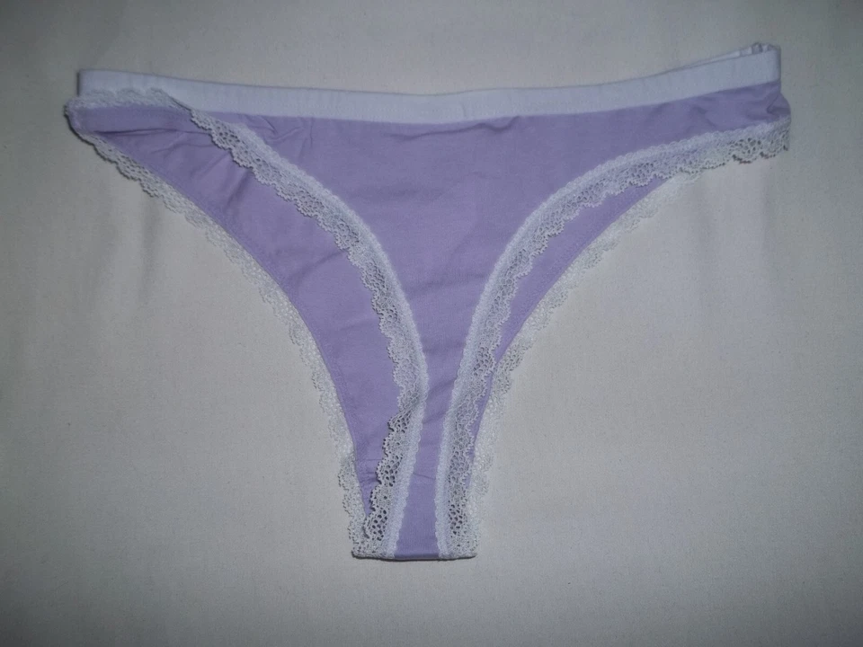 Shein tween girls lace trim cotton thong panties pastel purple nwot - Image 2 of 2