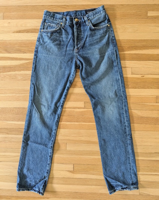 Goldsign High Rise Straight Leg Jeans - Size 24
