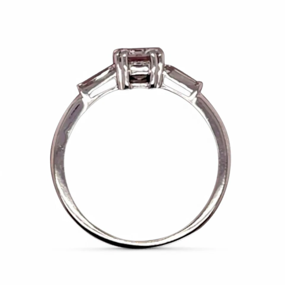 18k White Gold Wedding Ring Diamond IGI lab Grown 1.20 Ct Emerald Cut - Image 4 of 4