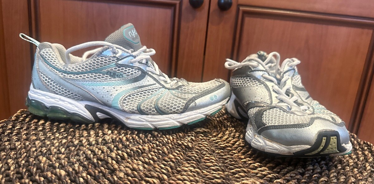 Womens's Ryka Grey Teal Sneakers REVIVE 2 Size 8 Athletic | eBay