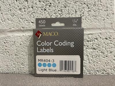 MACO Color Coding Labels 1/4'' MR404-3 Light Blue