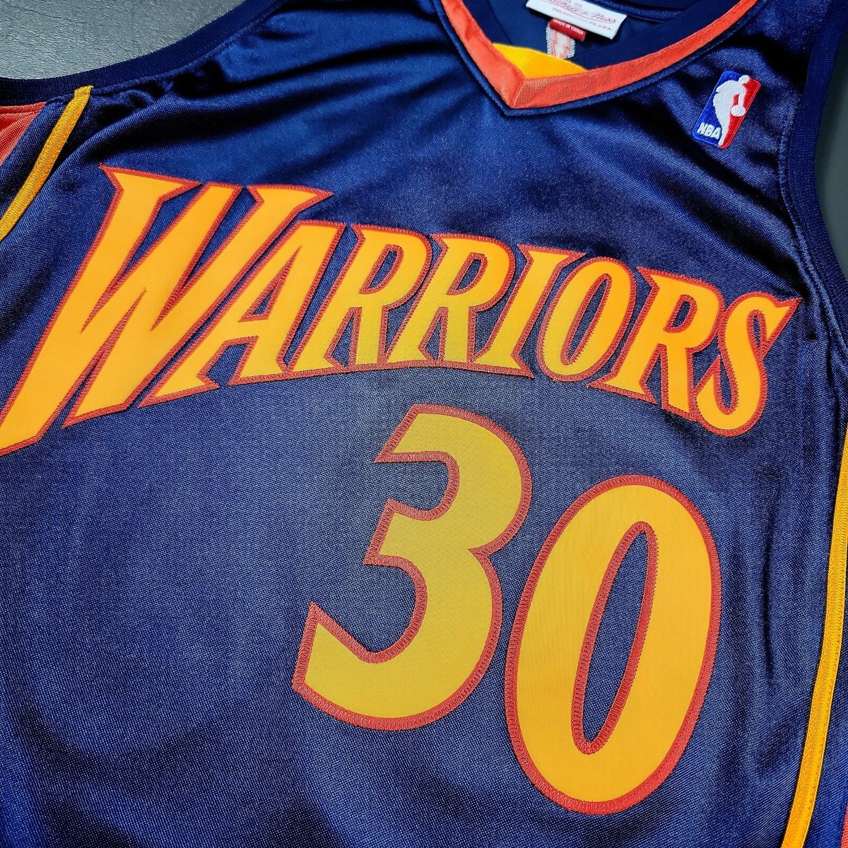100% Authentic Stephen Curry Mitchell Ness 09 10 Warriors
