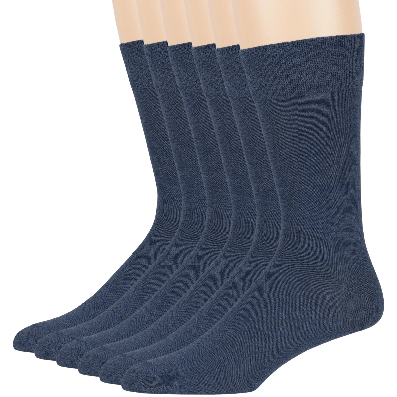 Men's Cotton 6 Pack Dress Business Casual Soft Crew Socks Large 10-13 Light Navy
Opens in a new wind