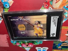 2002 UD Hardcourt Kobe Bryant Game Used Floor SGC 9