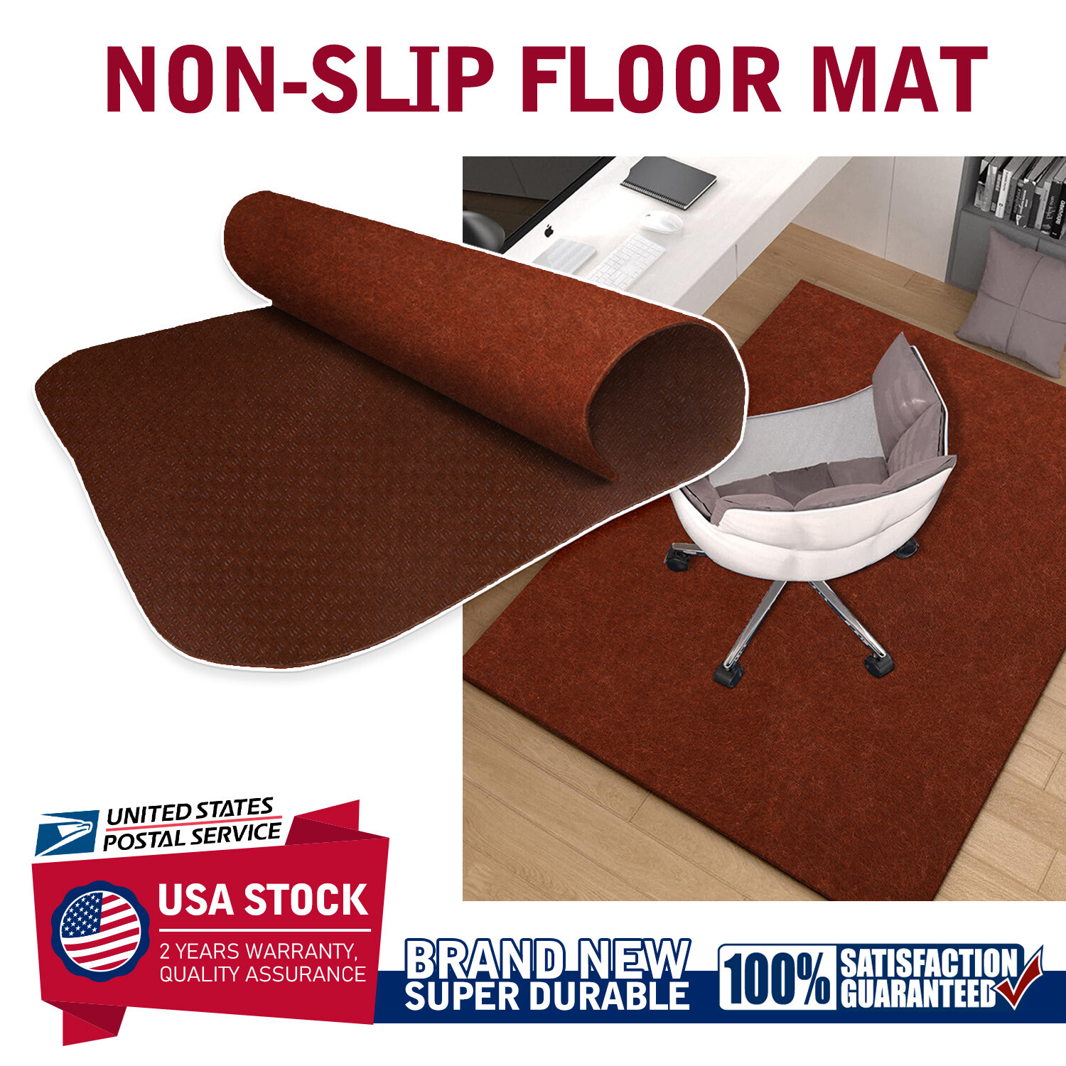 35x47 Office Chair Mat for Desk Protects Rug and Floor from Rolling Chairs at Home-image