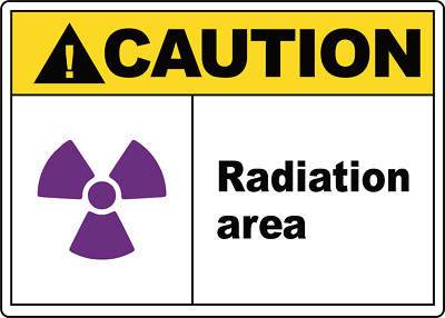 CAUTION! RADIATION AREA| Laminated Vinyl Decal Sticker Label | eBay