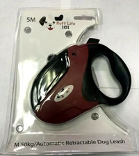 RUFF LIFE New Comfort Retractable Tape Leash 16' ft Red Dog Leash