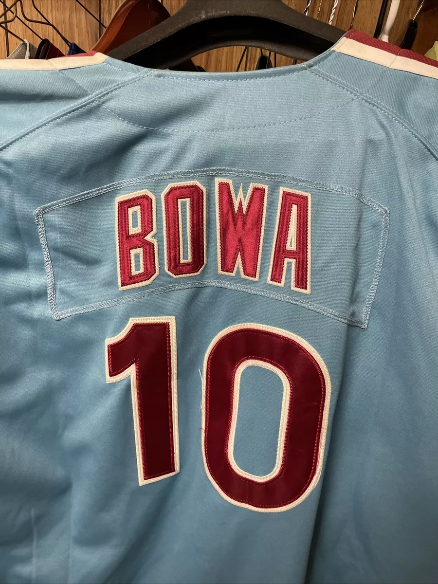 LARRY BOWA PHILADELPHIA PHILLIES Powder Blue Jersey #10 Cooperstown XXXXL