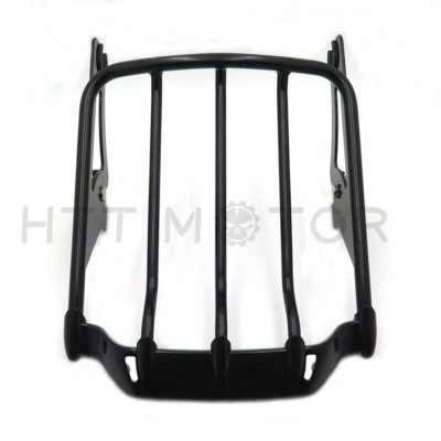 Black Air Wing Two Up Luggage Rack For Harley HD Touring Street Glide 2009-2017