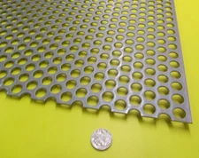 Perforated Staggered Steel Sheet .060" Thick x 24" x 24", .500" Hole Dia.