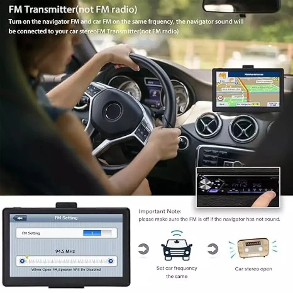 Semi Truck Gps Commercial Driver Accessories Navigation System Trucker 2024 Maps - Image 3 of 4