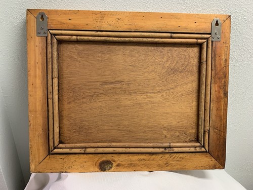 Memo Bulletin Board French Vintage Natural Bamboo Wicker Leather Straps Photos - Picture 15 of 20