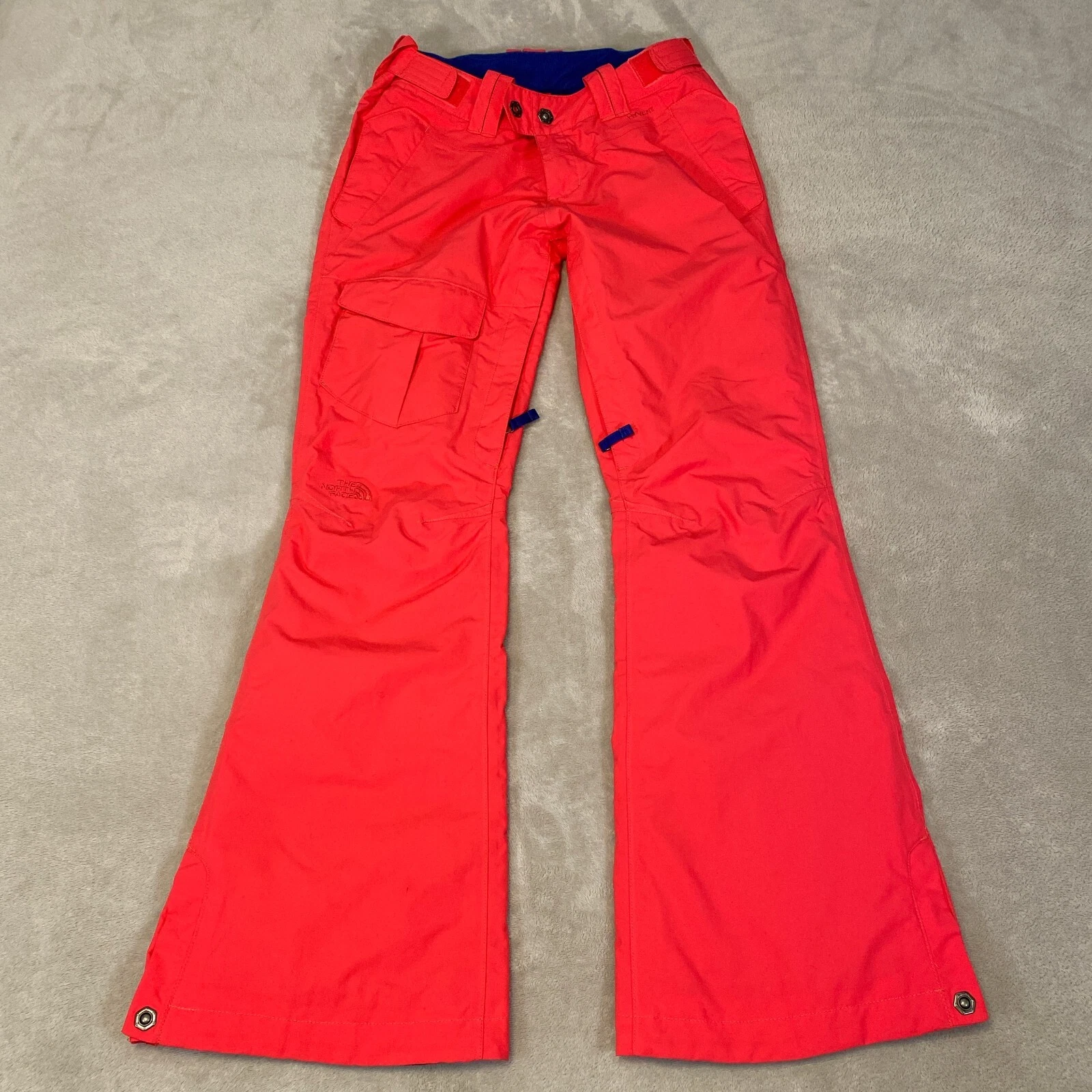 The North Face Hyvent Snowboard Pants Women's Small Pink Button Zip Nylon Y2K