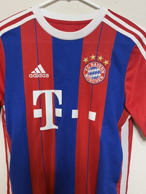 Adidas Bayern Munchen 2014 2015 Striped Home Soccer Jersey Youth
