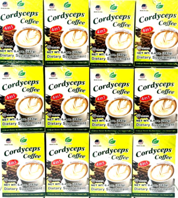 Longreen 4-In-1 Premium Quality Cordyceps Coffee 10 Sachet x 25g(Pack of 12)2027