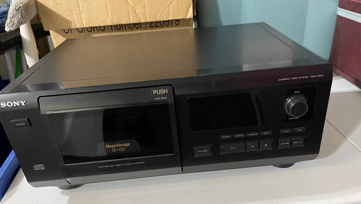 Sony CD Player CDP-CX50 50+1 CD Changer/Player + Cables *NO Remote.
