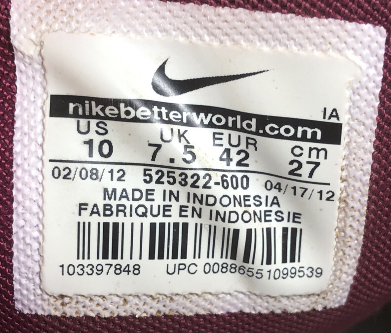 Nike Women's Sz 10 Victoria 525322-600 Purple Running Shoes Nike Women's Sz 10 Victoria 525322-600 Purple Running Shoes