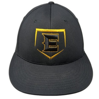 E Baseball Cap Black Medium Embroidered 6 Panel Pulse Richardson
