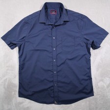 Untuckit short sleeve button up shirt L Men performance nylon regular fit