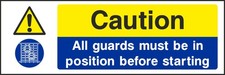Machine Guards Stickers Signs Caution Warning [V-MULT06]