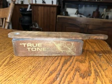 Vintage Roger Latham True Tone Turkey Call Wood Wooden Box Hunting Caller