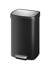 13 gal / 50 L Plastic Trash Can with Lid, Large Garbage Can for Kitchen, Rust...