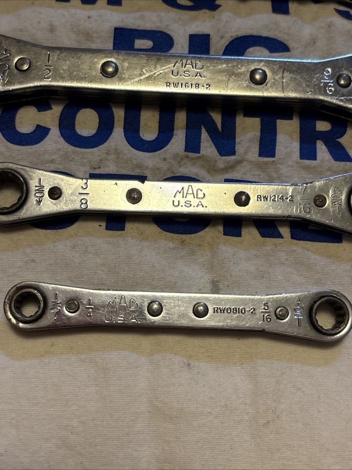 Mac Tools USA SAE 5pc 12pt Ratcheting Wrench Set RBW50K | eBay