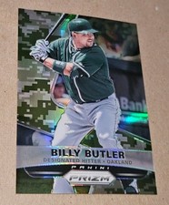 Billy Butler - 2015 Panini - Prizm - CAMO PRIZM - #ed 034/199 - Oakland A's