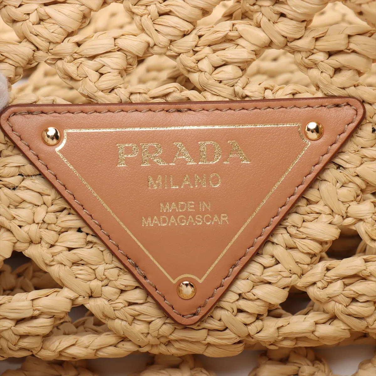 Prada Raffia Tote bag Beige thumbnail 8