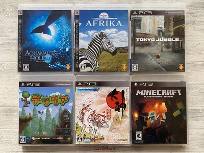 SONY PS3 Afrika & Aquanaut's Holiday & Tokyo Jungle & Teraria & Okami Minecraft