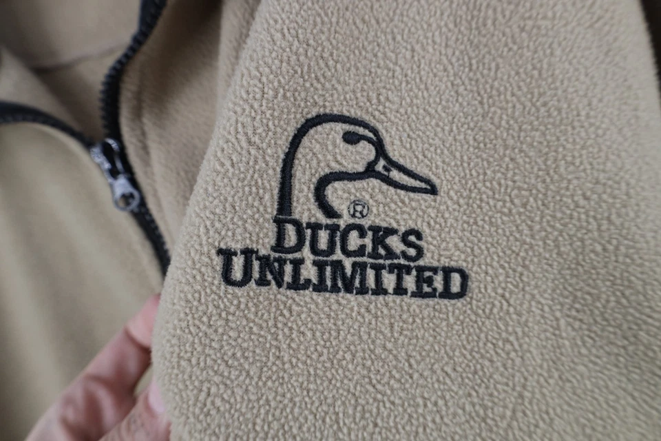 Vintage Ducks Unlimited Mens XL Distressed Spell Out Full Zip Fleece Jacket - Image 4 of 4