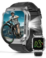 Military Watches for Men - 1.83" GPS Smart Watch with Flashlight, Heart Rate,...