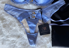 NWT Honey Birdette Liva Thong Size Medium Baby Blue