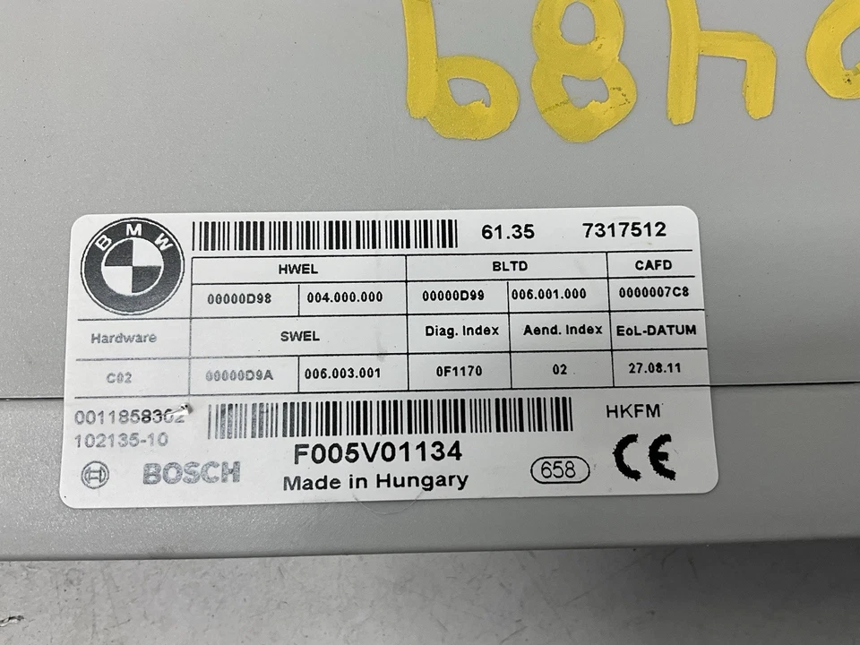 2012 BMW 528Xi REAR TAILGATE LIFT TRUNK LID CONTROL MODULE 7317512 OEM - Изображение 3 из 4