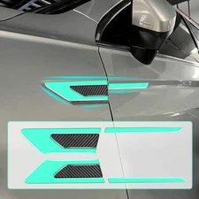 Reflective Carbon Fiber Car Warning Decal Stickers Kit Car Exterior Accessories