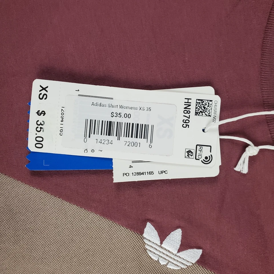 Camiseta Adidas Originales Adicolor Para Mujer XS Multicolor 3 Rayas Rebanadas Trifolio Foto 4 de 4