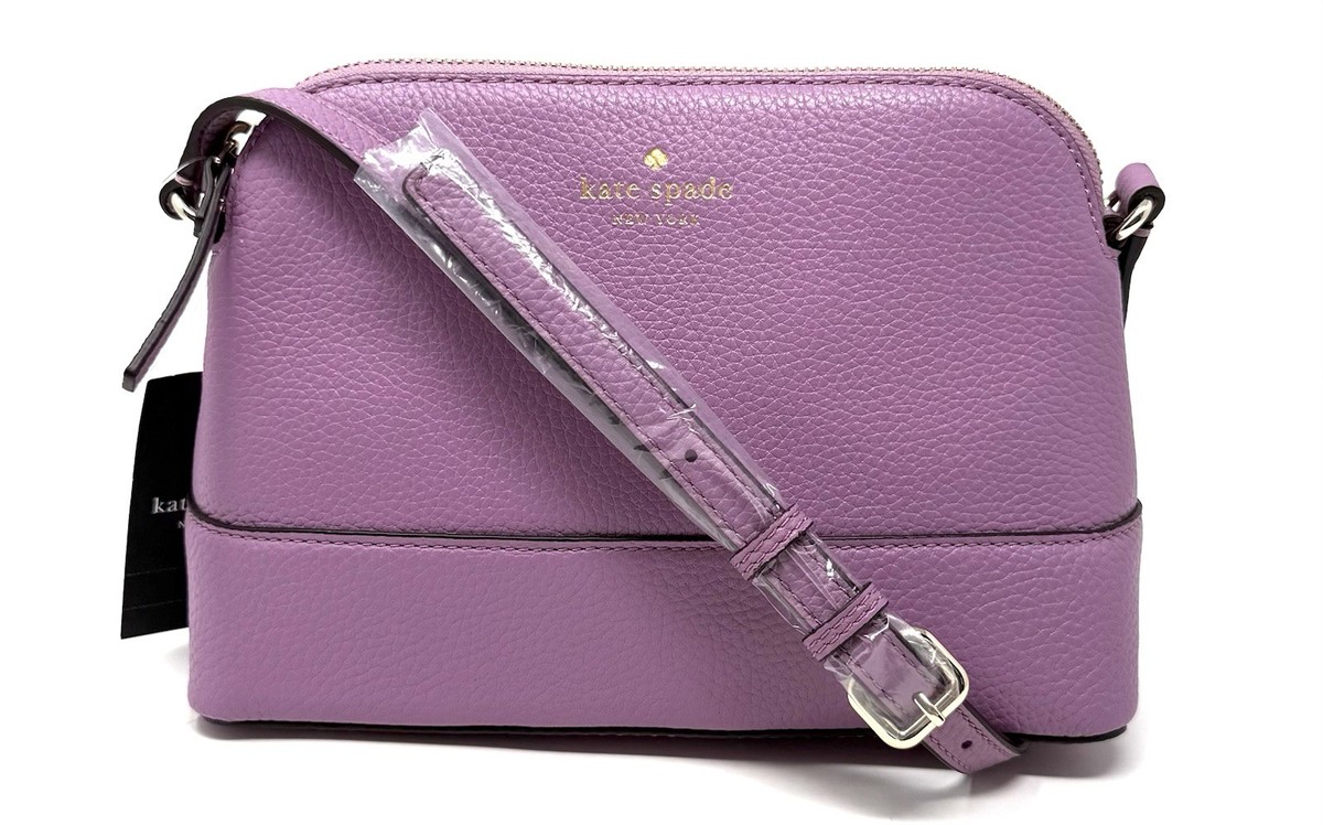 Kate Spade Southport Avenue Hanna Crossbody Purple Lilac Leather