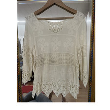Gypsies & Moondust Damen Tunika-Bluse elfenbe...