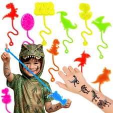 48PCS Dinosaur Party Favors - 24PCS Temporary Tattoos  Small, Multicolor