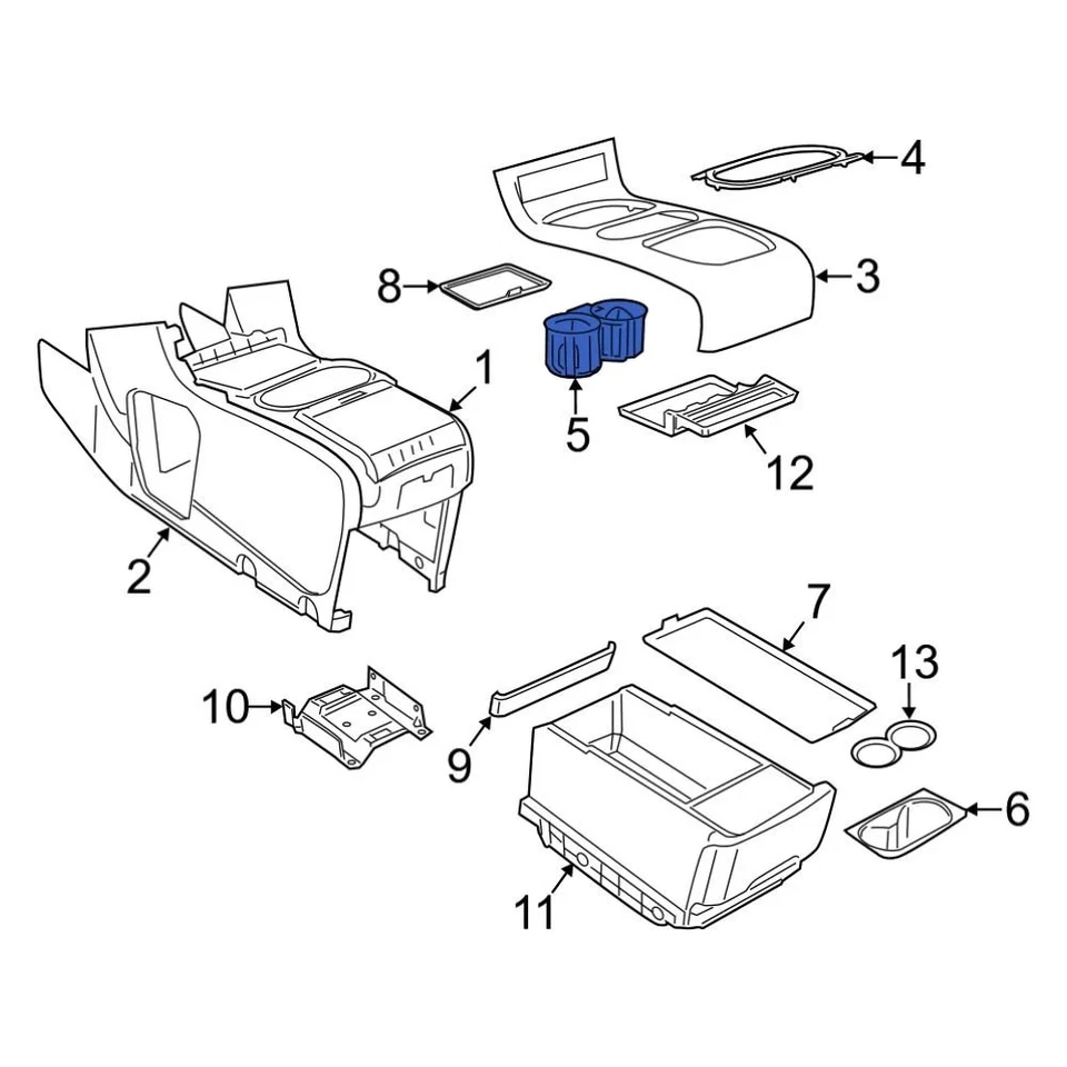 For Ram C/V 2012-2015 Ram 1VQ81DX9AA Front Console Mat - Image 3 of 4