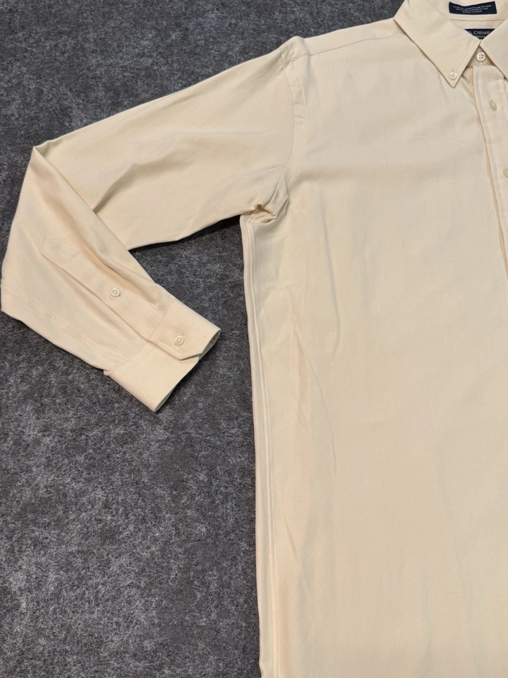 Daniel Cremieux Classics Shirt Men's M Cream Button Long Sleeve VTG Silk Blend - Image 3 of 4
