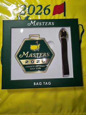 2026 Masters Tournament Metal Bag Tag /Leather Strap Augusta