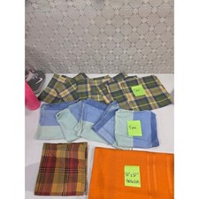 Table Linens Bundle: Orange Linen Tablecloth Napkins Mixed Sets
