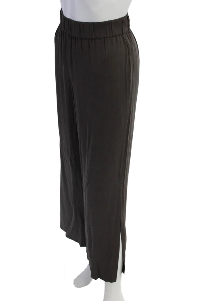 Eileen Fisher Women Dress Pants Dark Gray 100% Silk Petites Size XS - Image 2 of 4