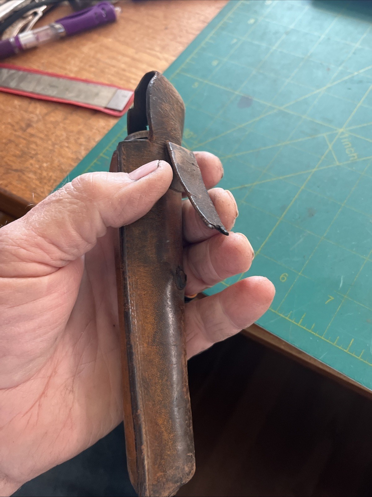 VTG Keuffel & Esser N5702 Surveyor's Hand Level with Leather Case Transit Scope-