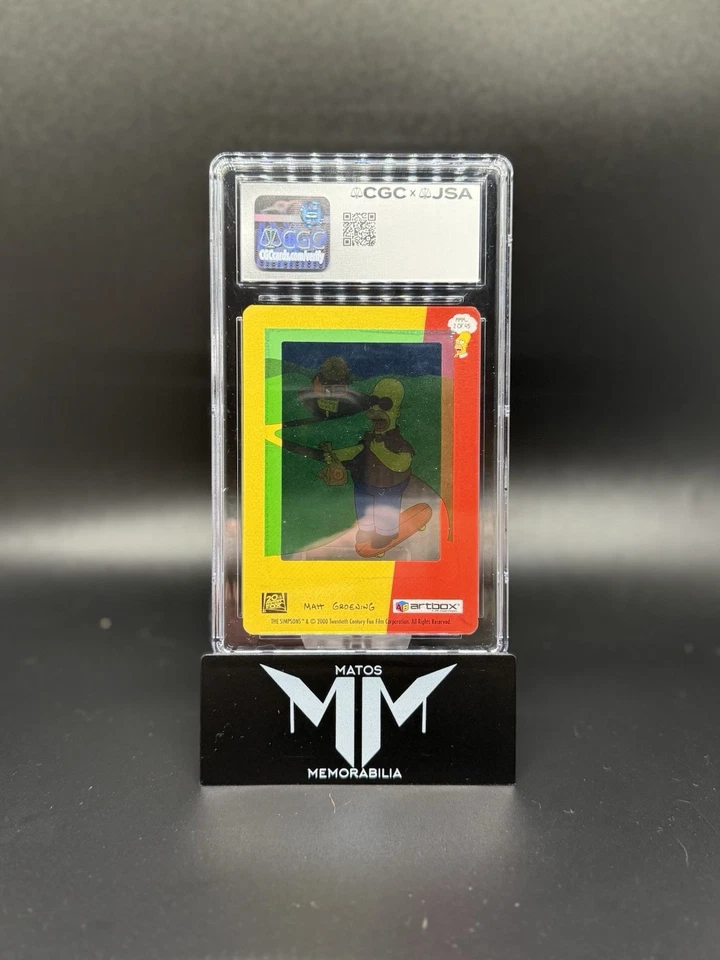 Dan Castellaneta Auto The Simpsons Homer Downhill Donuts #2 CGC/JSA Authentic - Image 2 of 2