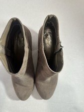 Express Bootie 2 Inch Block Heel Beige/Tan Women  s Size 8