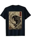 Japanese Koi Fish Yin Yang T-Shirt - Traditional Zen Art Graphic Tee