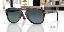 PERSOL PO0714 24 S3 Havana Gradient Blue Polarized 54 mm Men's Sunglasses
