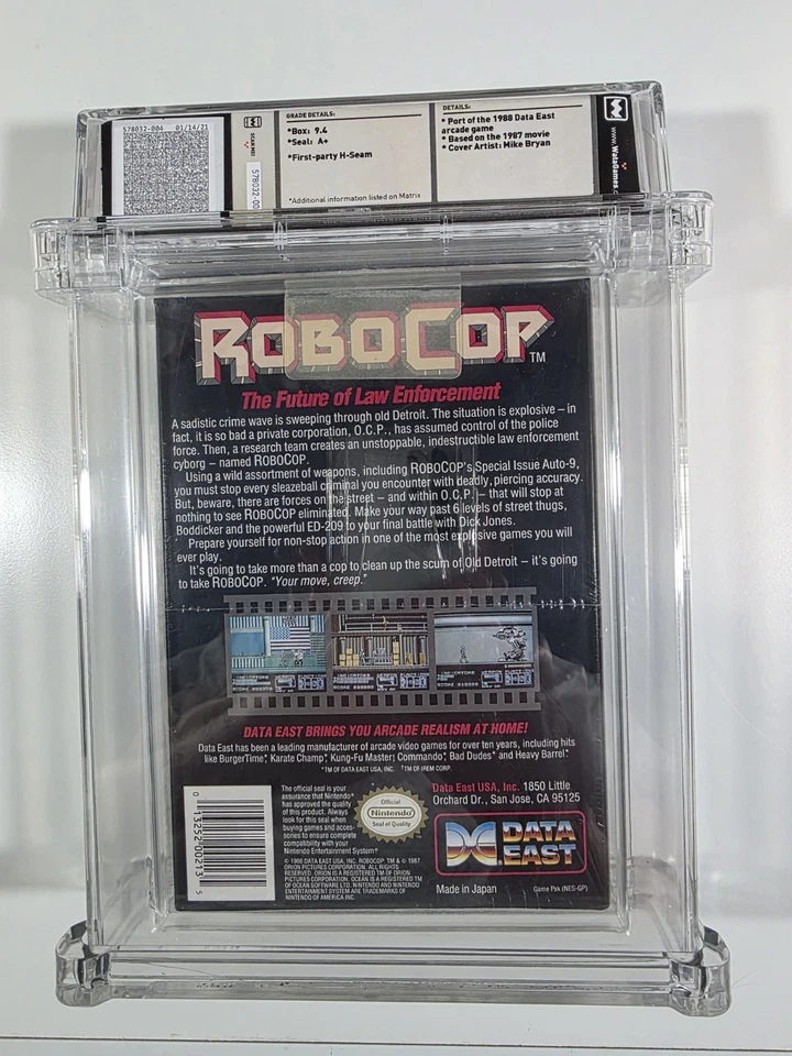 Robocop (Nintendo NES, 1989) - Factory Sealed WATA 9.4 A+ - Image 3 of 3